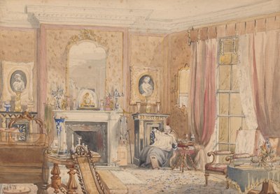 Salon in Bryn Glas, Monmouthshire, 1871 von Julia Mackworth